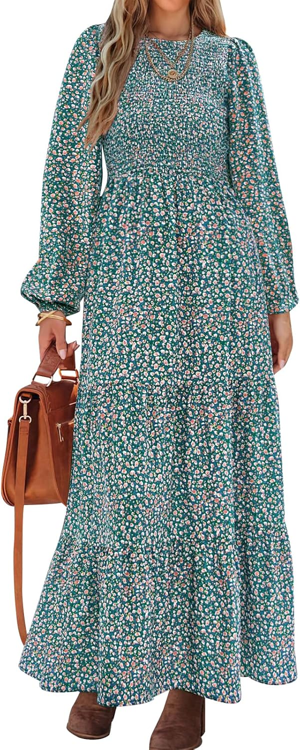 PRETTYGARDEN Women's Floral Maxi Dress for Casual Elegance