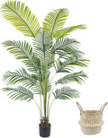 Artificial Palm Tree 6ft Fake Areca Palm with Basket - Lifelike Decor