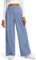 Libin Wide Leg Waffle Knit Pants 27ft/29ft High Waist - Comfortable