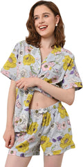 100% Cotton Pajamas for Women Sets 2 Pieces - Soft Breathable Short in