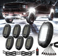 6 Pods Metal LED White Rock Lights for ATV SUV UTV - Ultra Bright