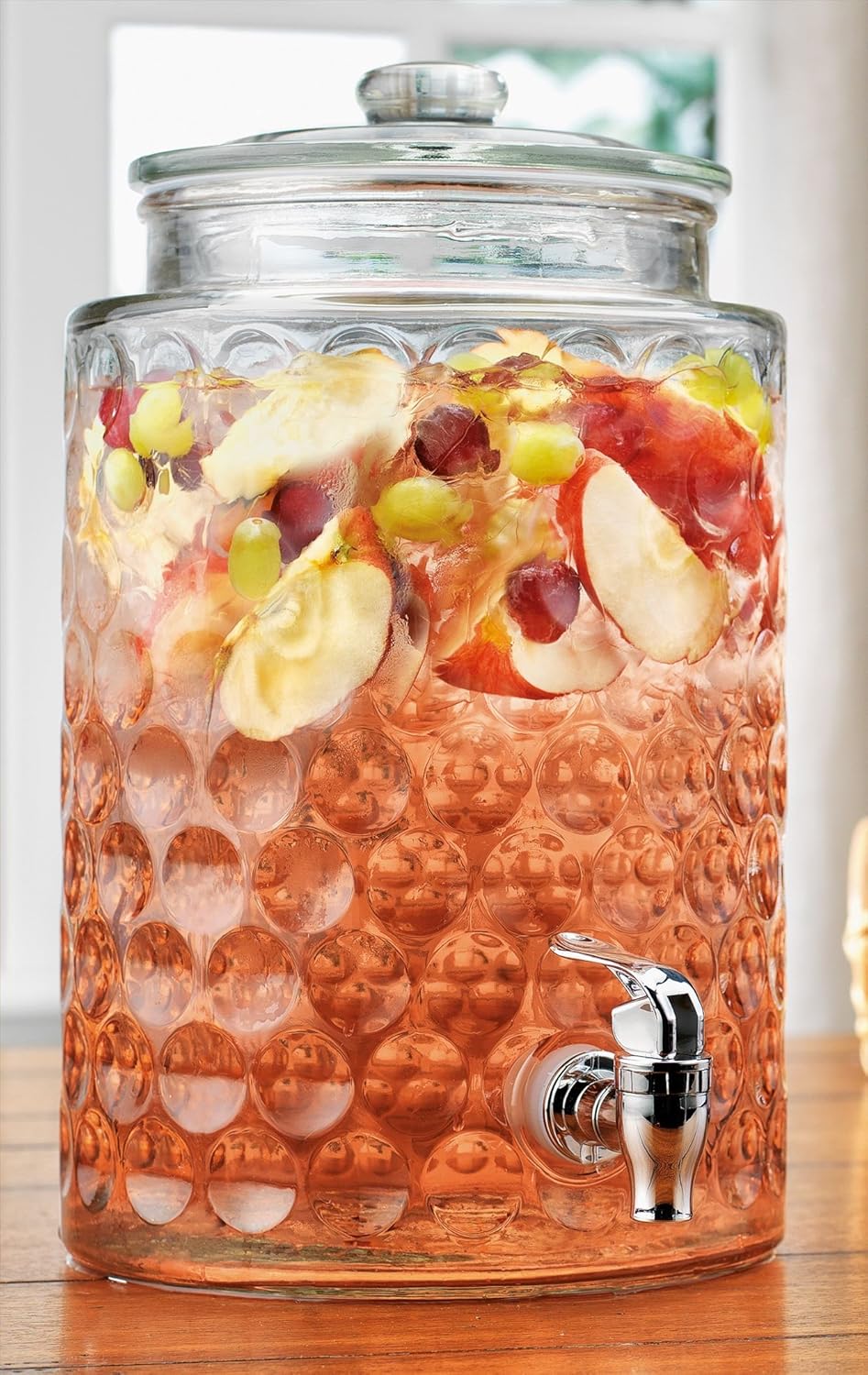 2 Gallon Beverage Dispenser with Elegant Bubble Design for Parties