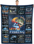 Fishing Throw Blanket Gifts for Men Bass Fishing Gift - Soft Flannel
