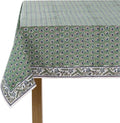Ridhi Basil Green 60 x 90 in Rectangular Cotton Tablecloth - Timeless