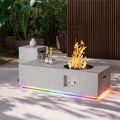 48 in Patio Fire Pit Table Round Burner - 50,000 BTU LED
