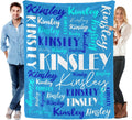 Name Blanket Personalized Flannel Throw Blanket - Custom Text, Cozy