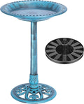 VIVOHOME Polyresin Antique Outdoor Bird Bath and Fountain Set