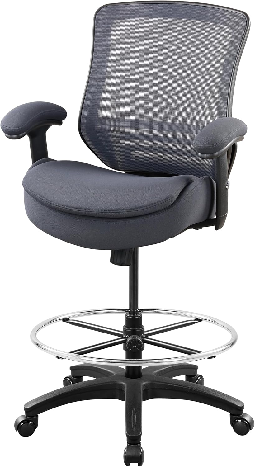 400lbs Tall Office Drafting Chair with Extra Cushion Support