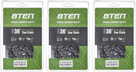 8TEN Semi Chisel Skip Tooth Chainsaw Chain 36 Inch for Stihl