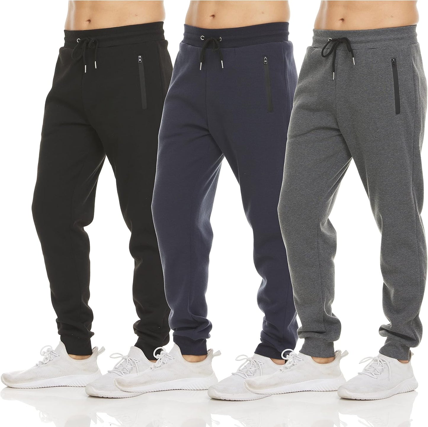 PURE CHAMP Mens Fleece Active Jogger Sweatpants with Pockets