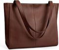 Genuine Leather Tote Bag for Women Work - Roomy 14in Laptop Tote