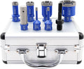 Diamond Core Drilling Bits Set for Porcelain Tile - 8pc Kit