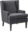 Martha Stewart Upholstered Accent Chair Charcoal - Farmhouse Comfort