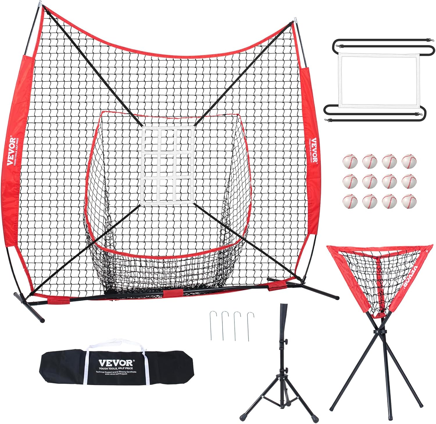 VEVOR Softball Practice Net for Hitting and Pitching Skills