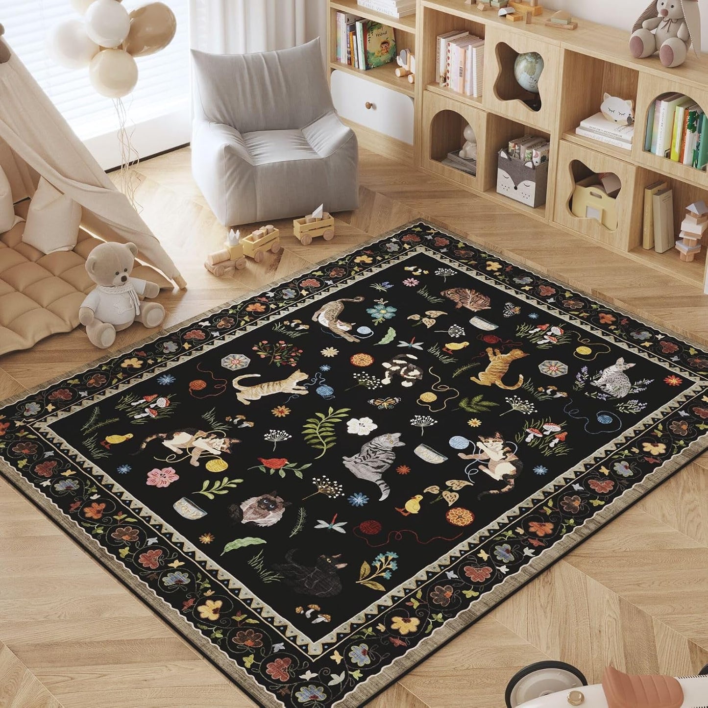 Rugcomf 3x5 Washable Area Rug for Bedroom and Kitchen Use