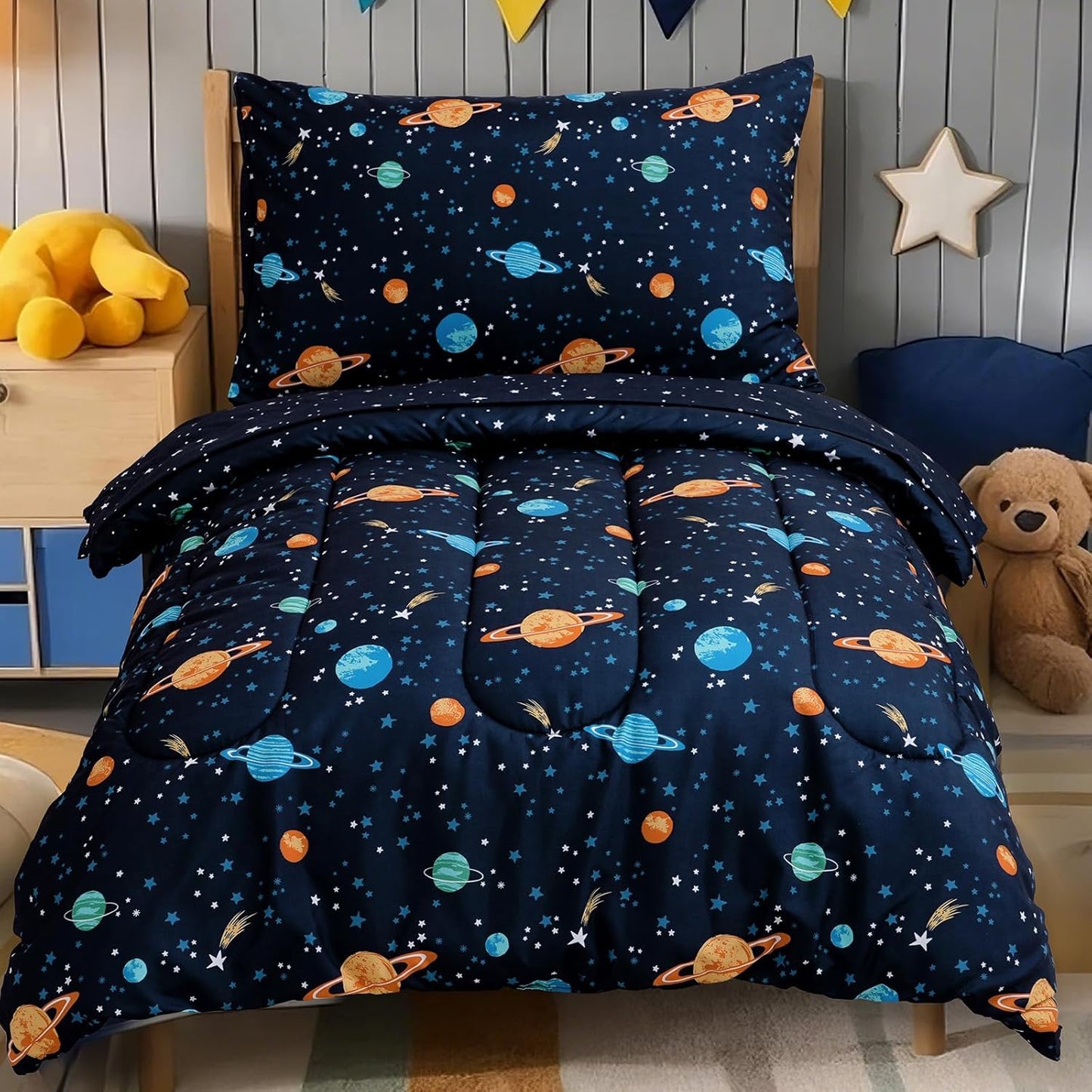 PHF Toddler Bedding Set - Ultra Soft Comforter for Boys