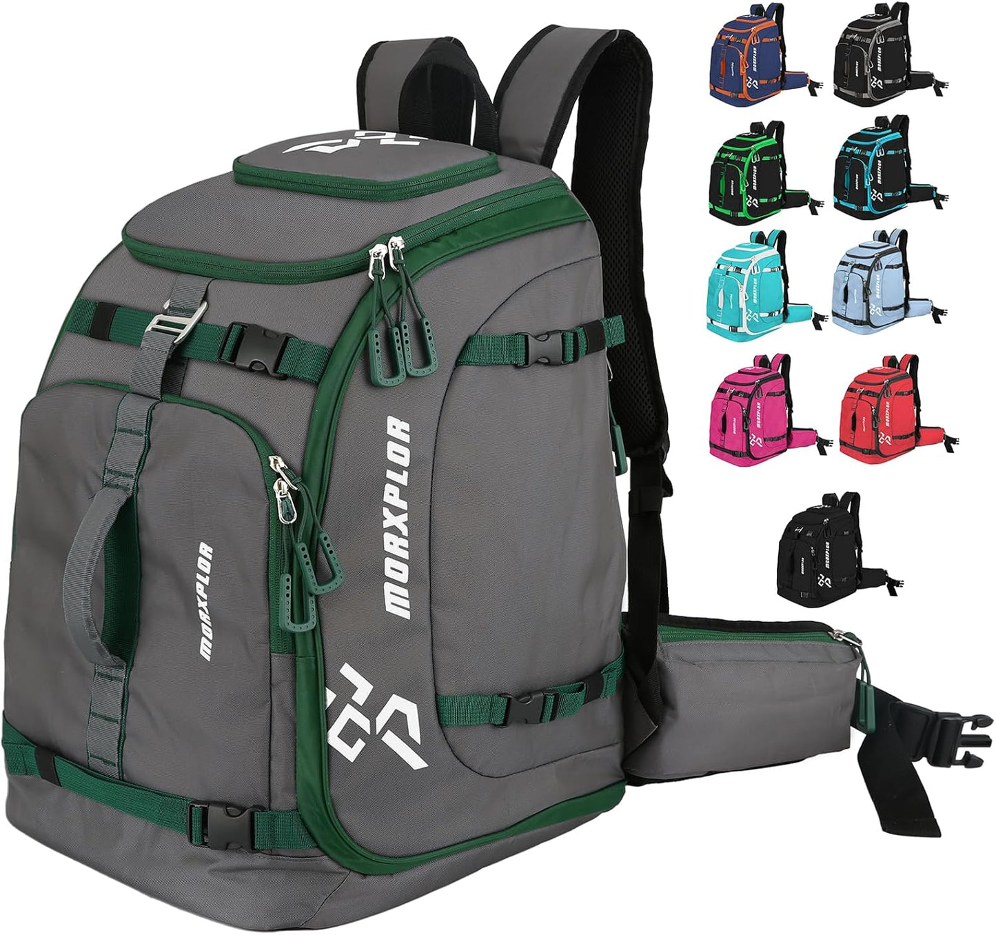 65L Waterproof Ski Boot Bag Backpack by MORXPLOR