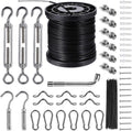 String Lights Hanging Kit - Nylon-Coated Stainless Steel Suspension
