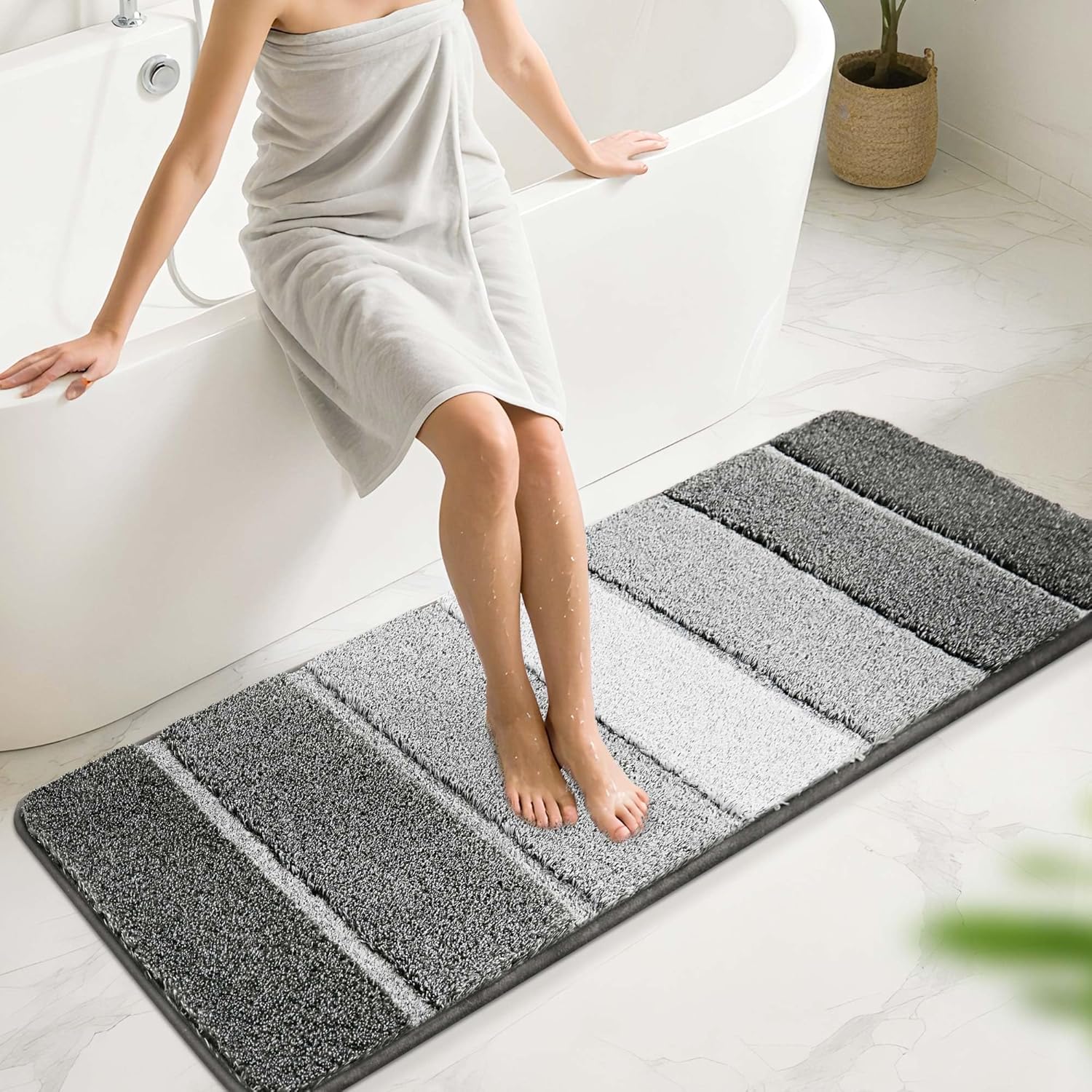 COSY HOMEER Bathroom Rugs 59in x 20in, Ultra Soft & Absorbent