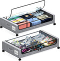Under Bed Storage with Wheels, 2 Pack XXL 65L - Space-Saving