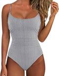 SUUKSESS Women One Piece Tummy Control Swimsuit - Crisscross Backless