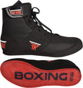 FISTRAGE Leather Kick Boxing Shoes High Top - Lightweight Grip