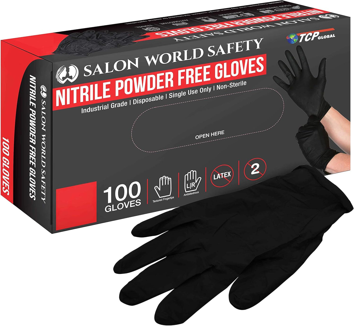 Latex-Free X-Large Nitrile Gloves - Food-Safe & Textured