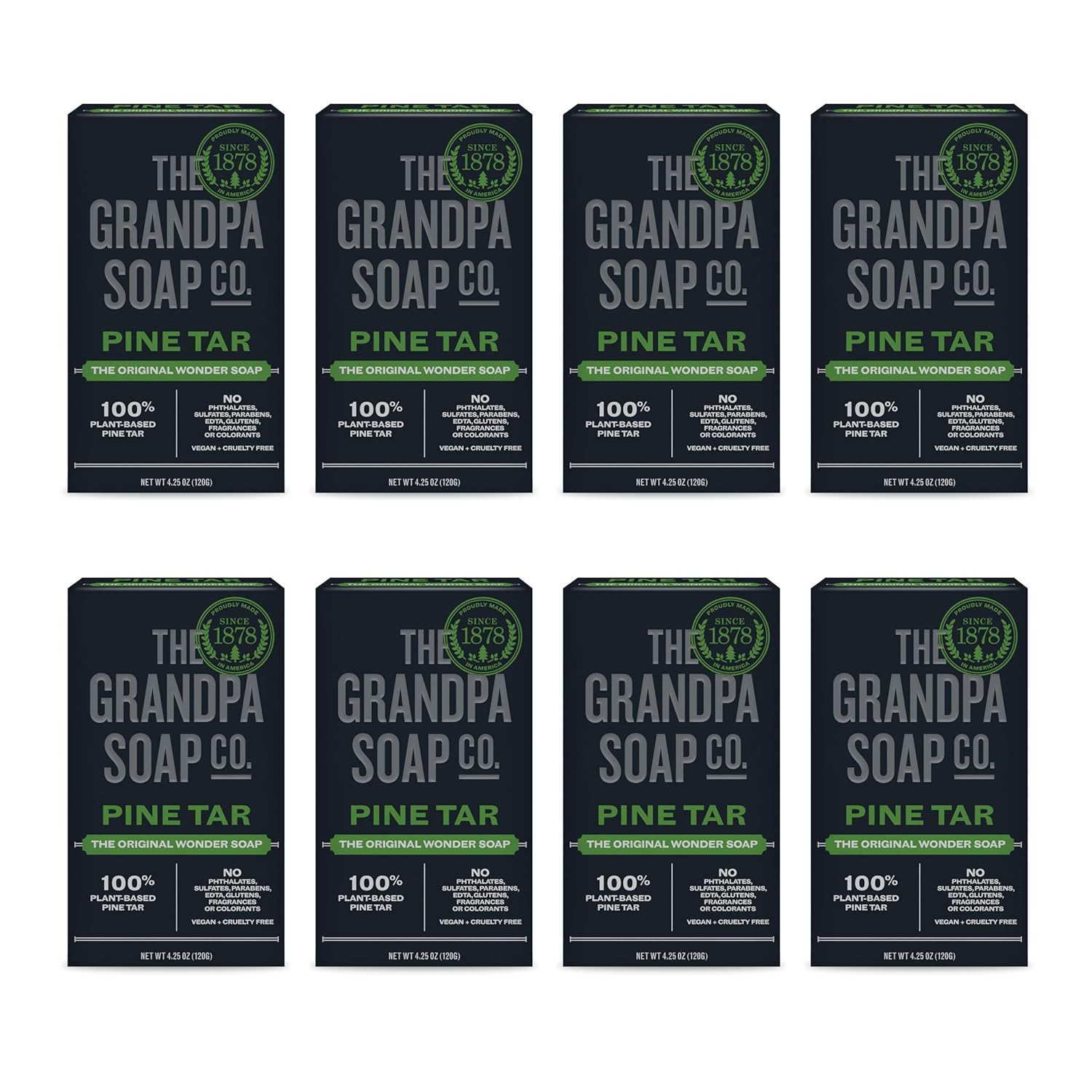 Pine Tar Bar Soap for Men - 3 in 1 Cleanser and Moisturizer