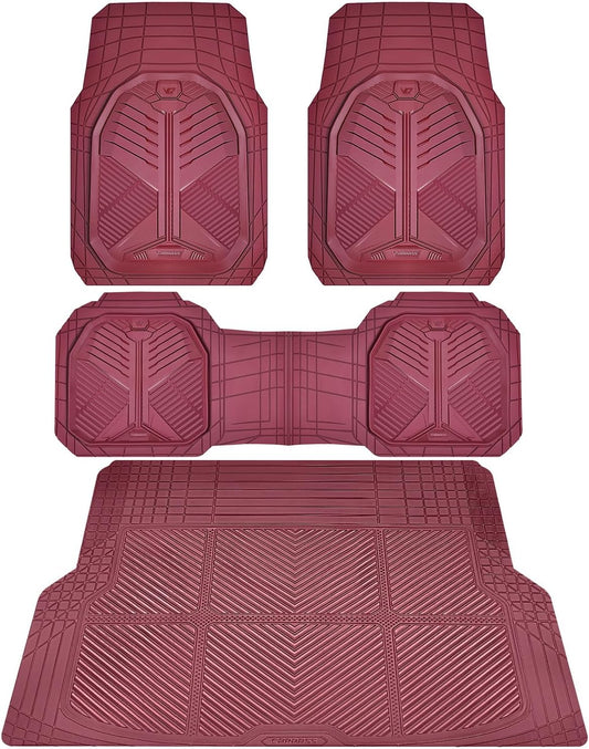 CAR PASS Heavy Duty Rubber Car Mats for All Weather Protection