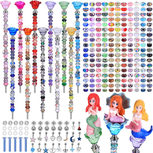 DIY Fairy Wand Garden Stakes Kit with Colorful Beads and Crystals