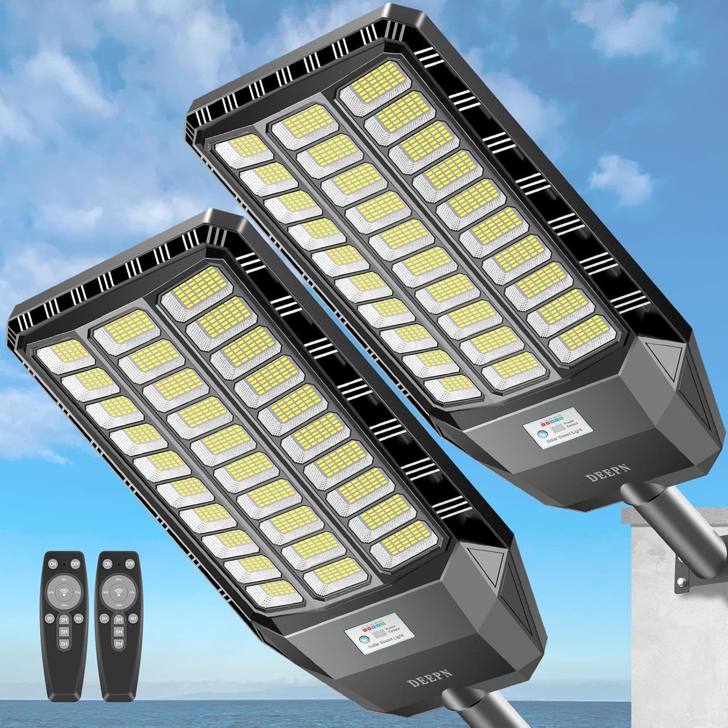 Solar Street Light with Motion Sensor for Outdoor Security Use