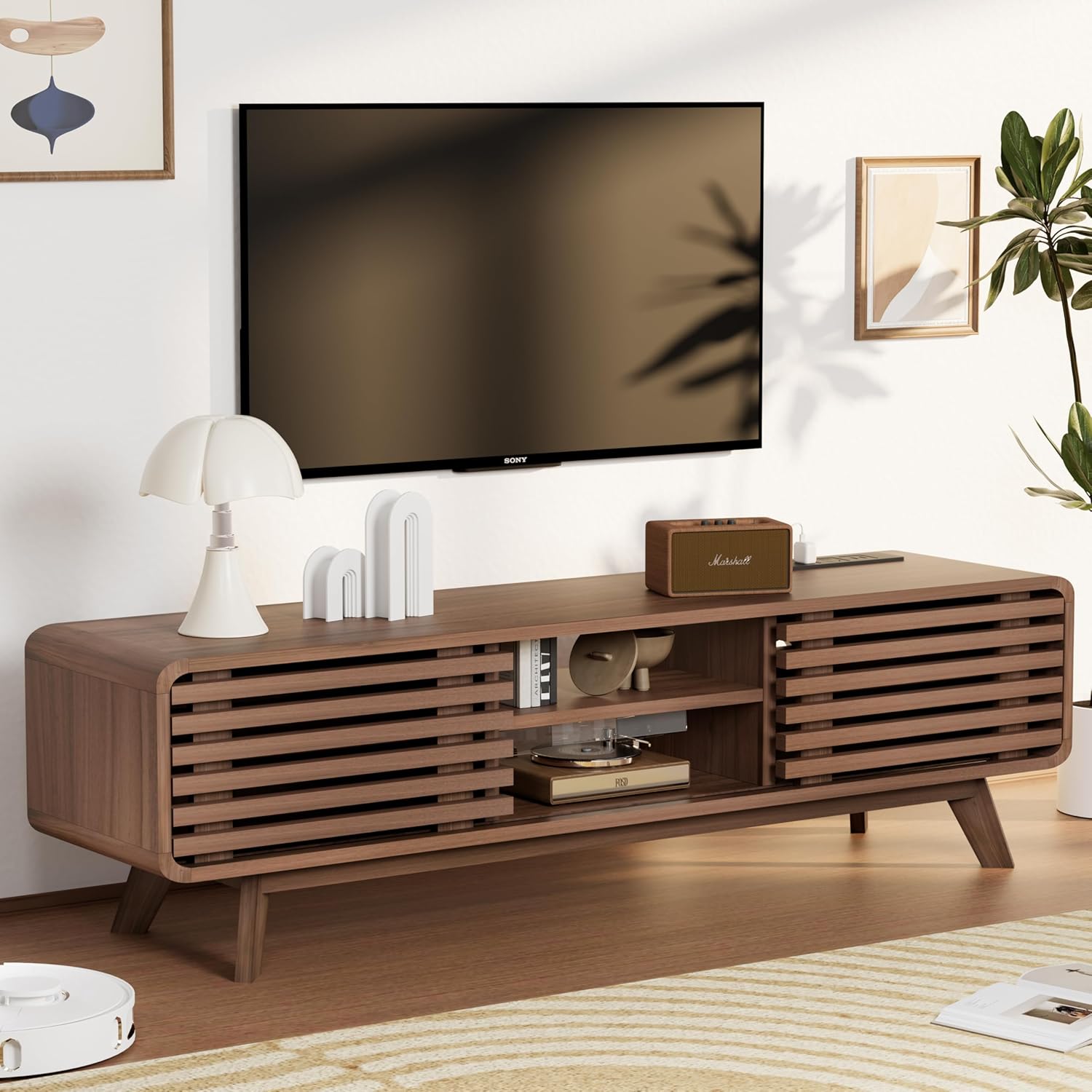 Royal Windsor TV Stand: Stylish Storage & Power Socket