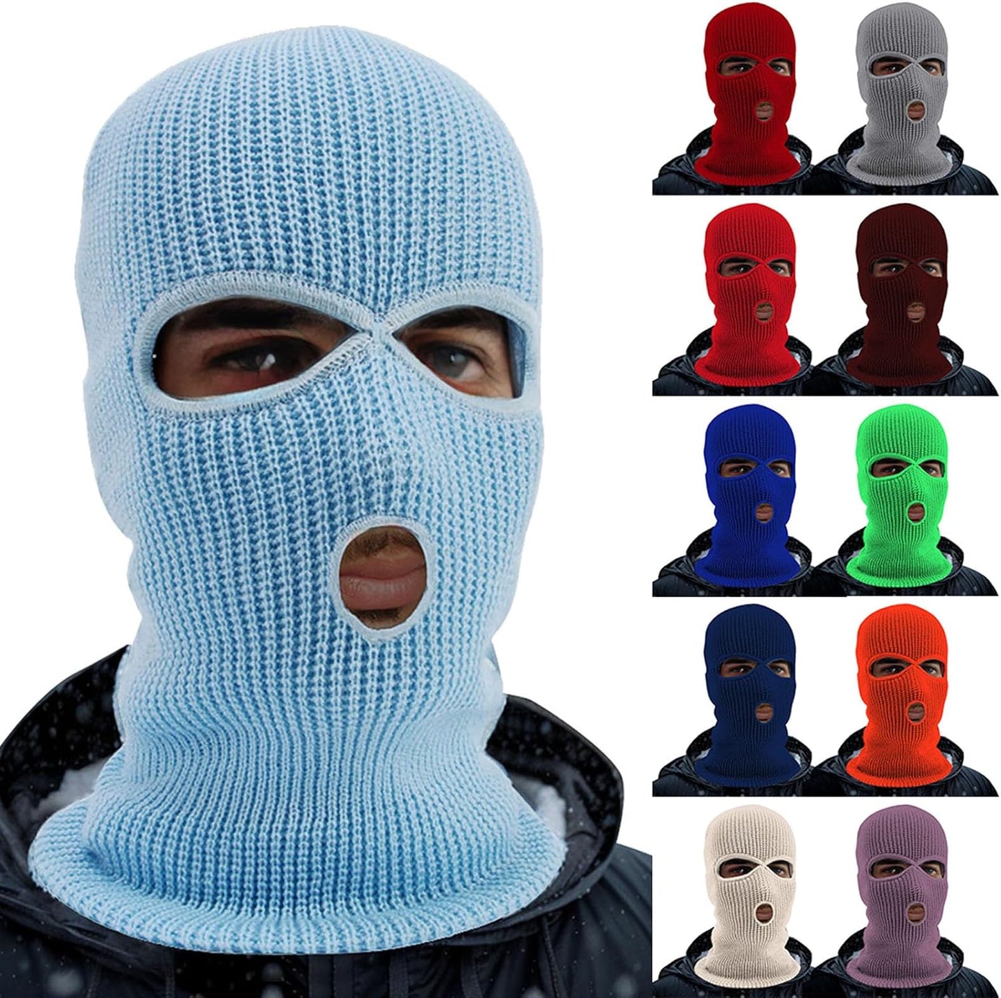 Wind-Resistant Velvet Balaclava Ski Mask - Unisex