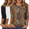 Zeagoo 3/4 Sleeve Crewneck Tops for Women - Comfortable Everyday