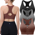 Evercute Zip Front Sports Bra - Medium Support Post-Surgery Comfort
