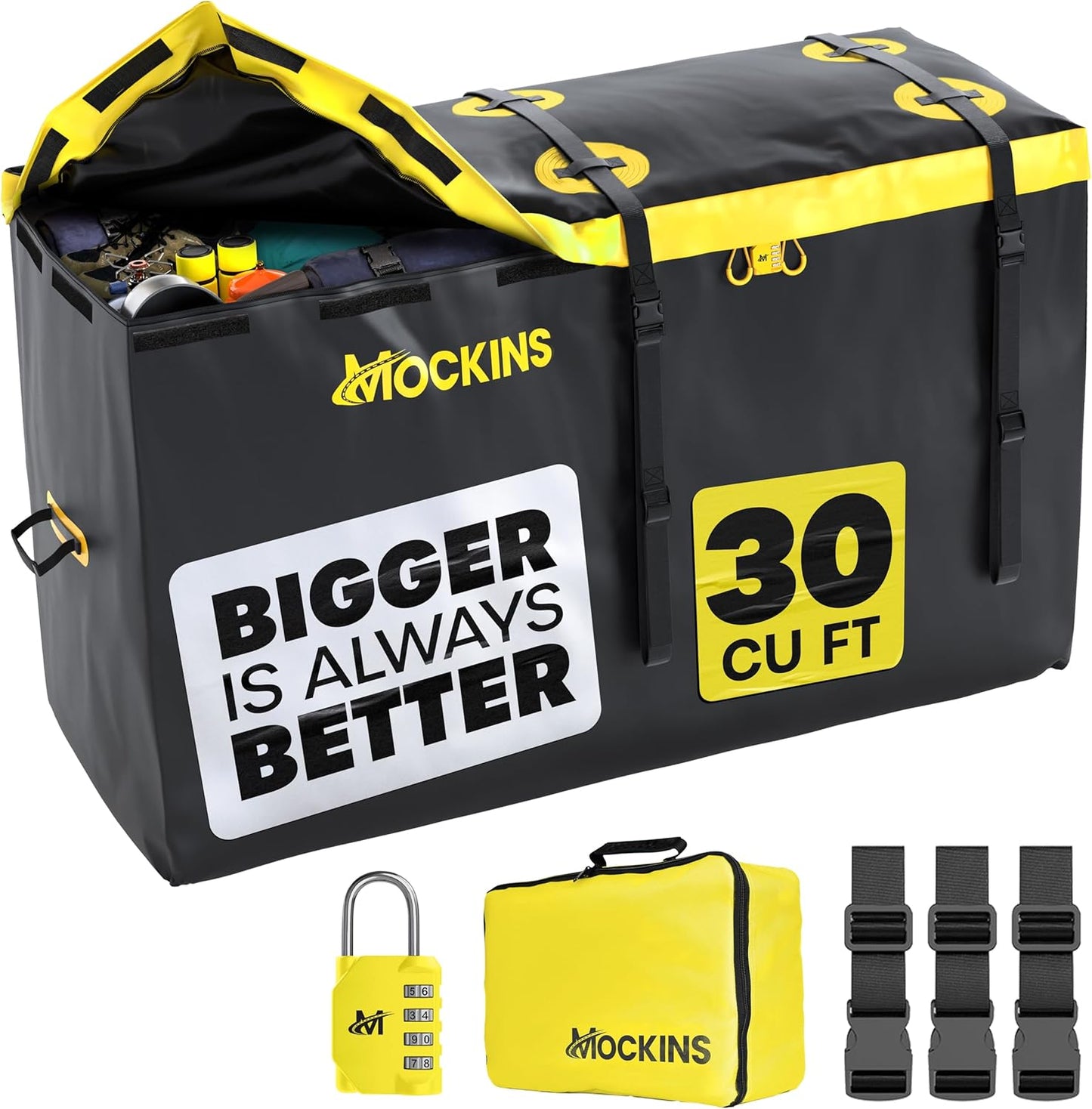 Mockins 30 CuFt Trailer Hitch Cargo Carrier Bag for Adventures