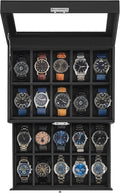 SONGMICS Watch Box 20-Slot Organizer with Glass Lid - Neat Display