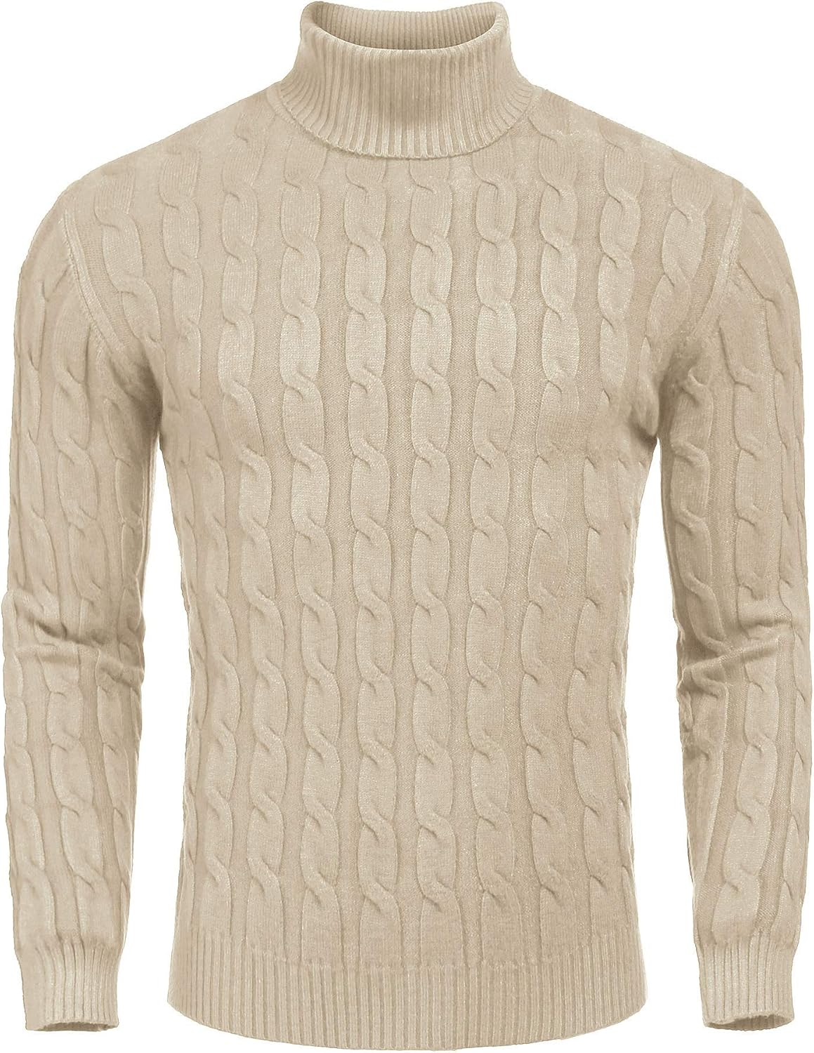 Men's Slim Fit Turtleneck Sweater for Casual Style and Comfort