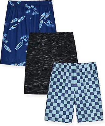 Sleep On It Boys Pajama Shorts for Kids 3 Pack Sleep Set