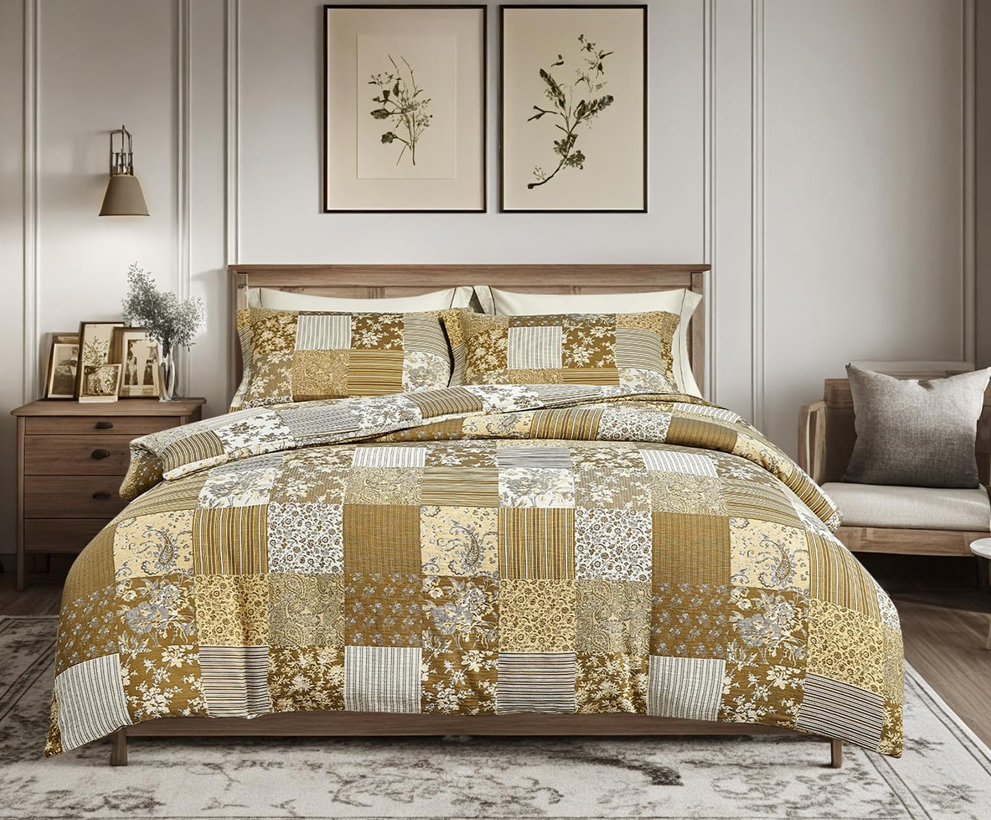 SLEEPBELLA Washed Double Layer Muslin King Size Comforter Set