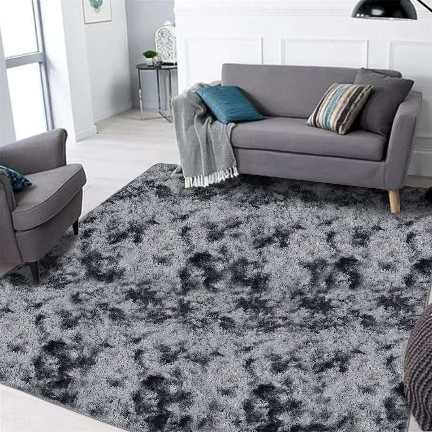 Ultra Soft Plush Shag Area Rug 7x9 Feet for Cozy Living Spaces