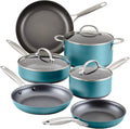 Anolon Achieve 9pc Cookware Set - Teal: Nonstick Perfection