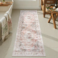 Uphome Bathroom Rugs Runner Distressed Boho Blush Pink Bath Mat - Soft