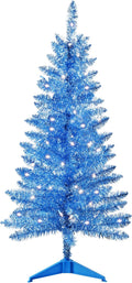 4ft Artificial Full Blue Christmas Tree with Separate Lights - Compact