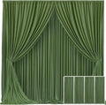 Valley Green Backdrop Curtain 20ft x 10ft - Wrinkle Free Party Drapes