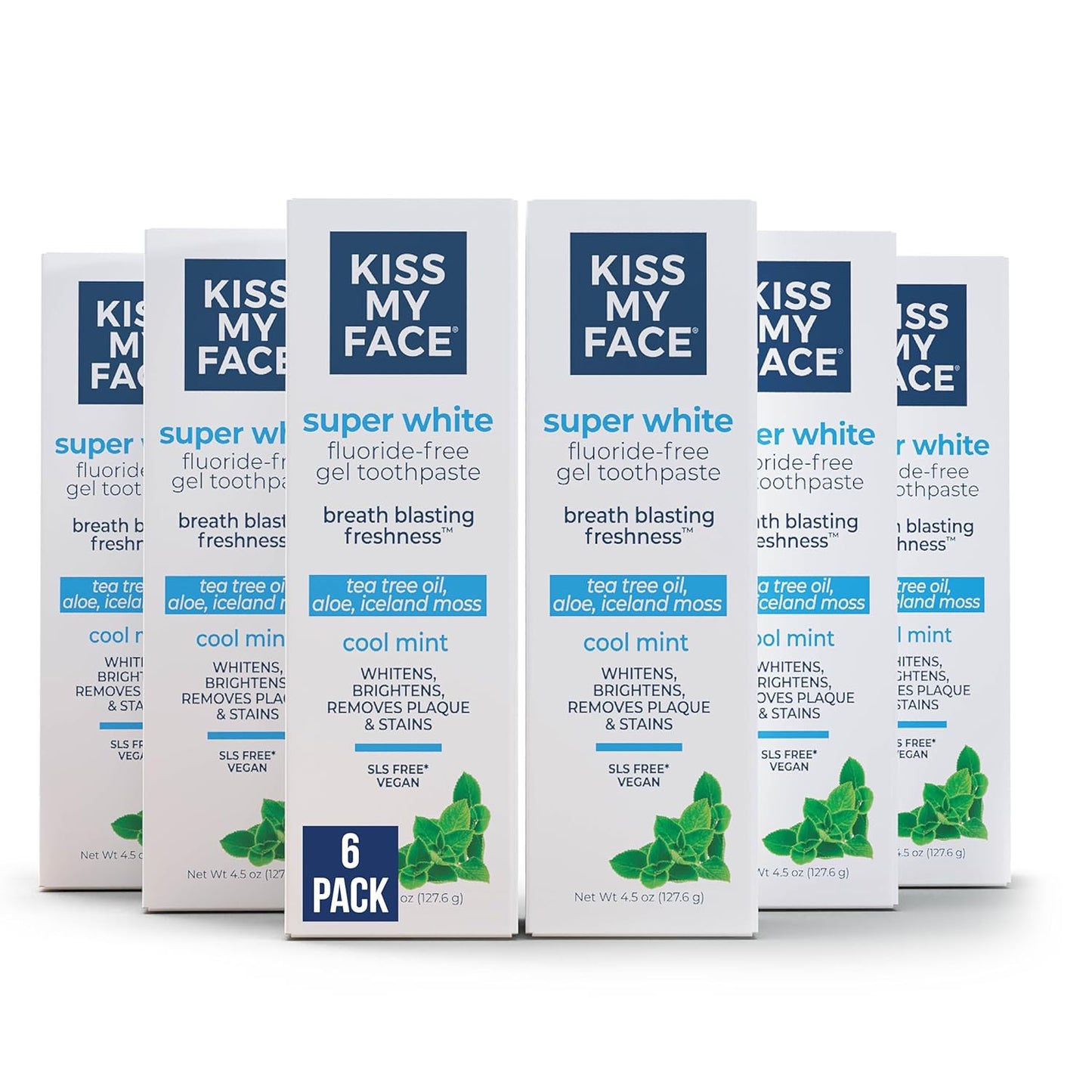 Kiss My Face Super White Toothpaste Gel for Bright Smiles