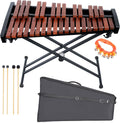 32 Note Xylophone Professional Wooden Glockenspiel with Stand