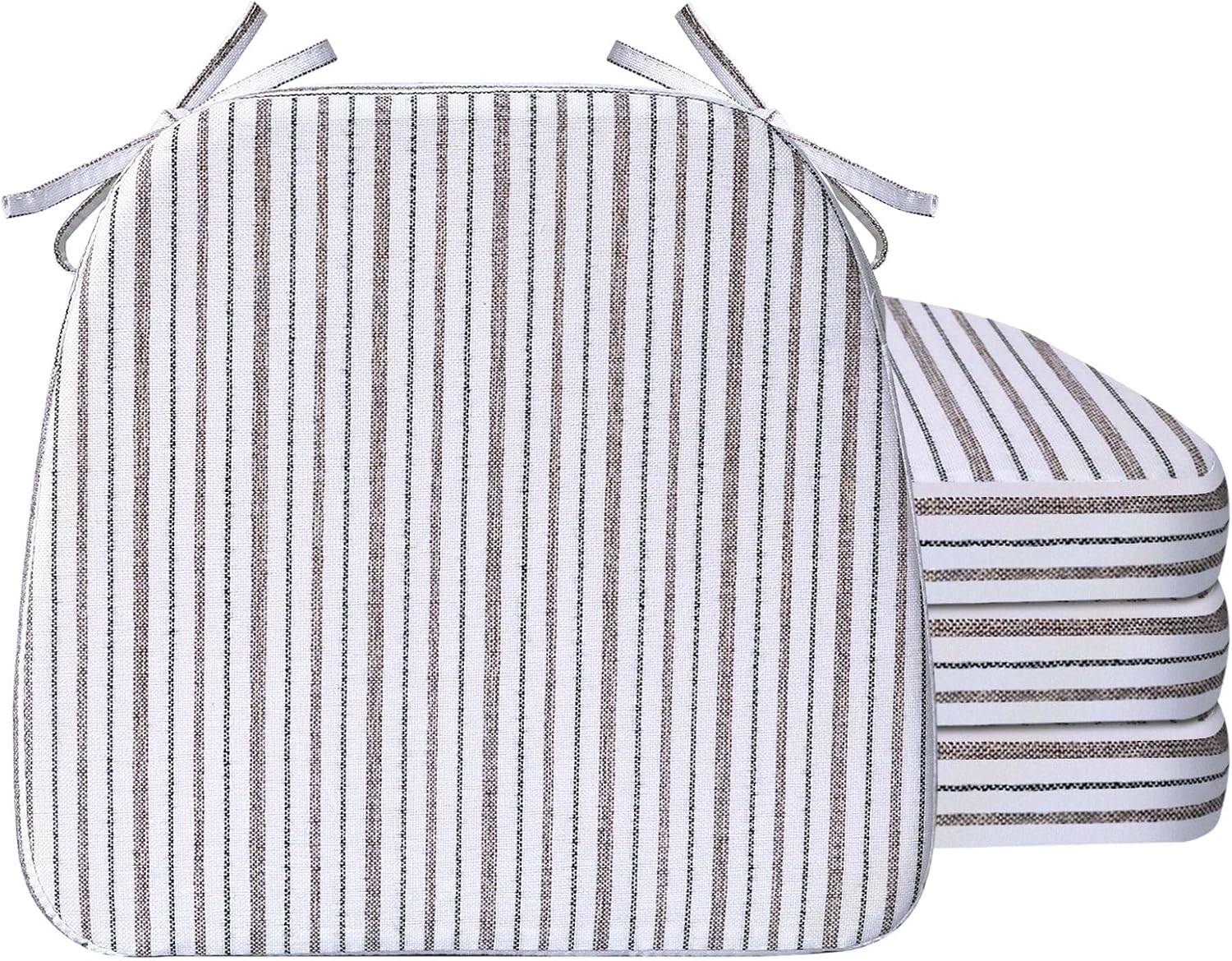 D-Shaped Chair Cushions for Dining, 2in Thick, Set of 4