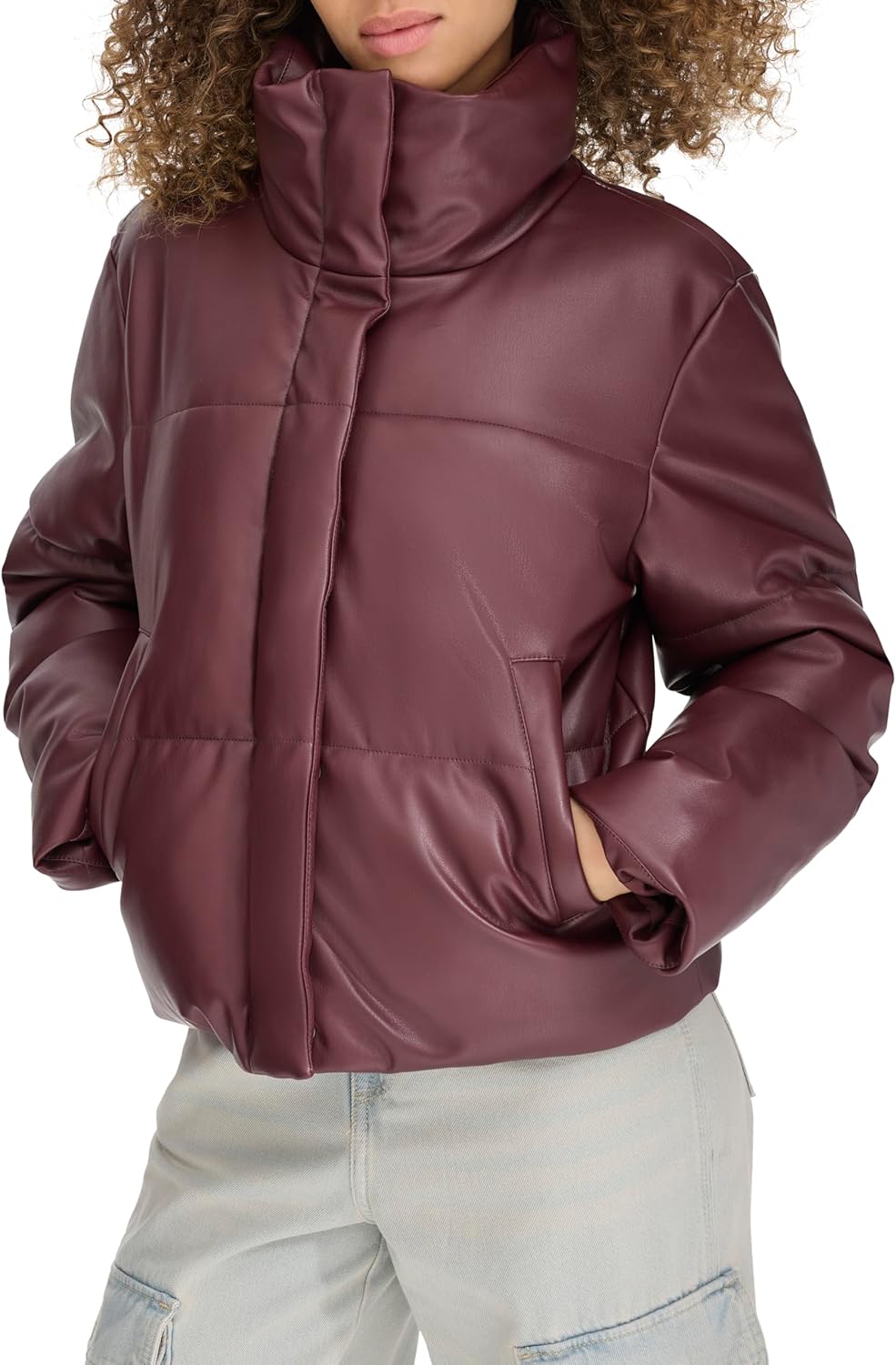 Levi's Women's Vegan Leather Quilted Short Puffer Jacket Review