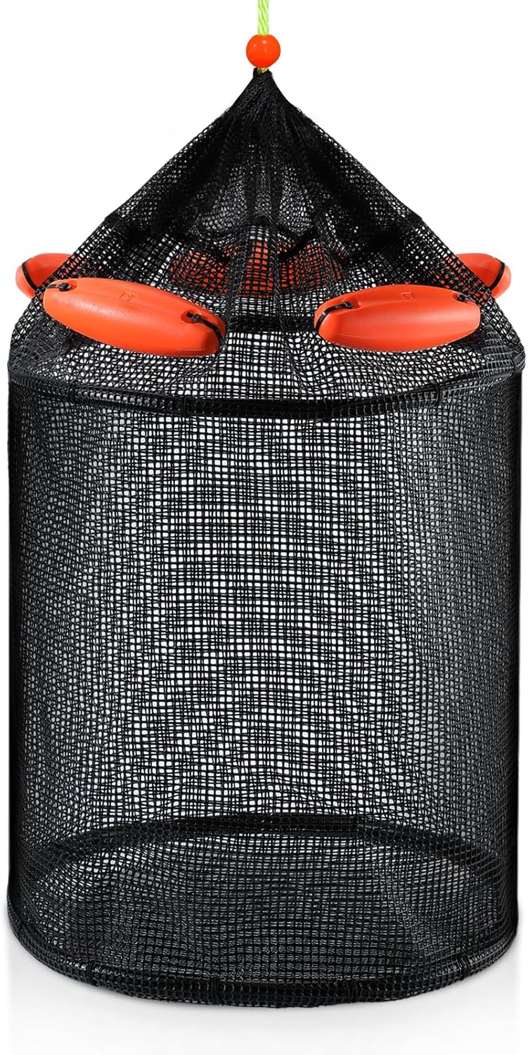 Extra Large Foldable Floating Fishing Basket for Live Caught Fish